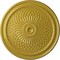 Ekena Millwork Trinity Ceiling Medallion (Fits Canopies up to 3"), Hand-Painted Rich Gold, 22"OD x 1 3/4"P CM22TNRGS - alternate 1